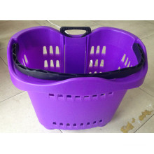 Durable and high quality Hand Supermarket Basket Rolled Supermarket Basket Rolling shopping basket with wheels